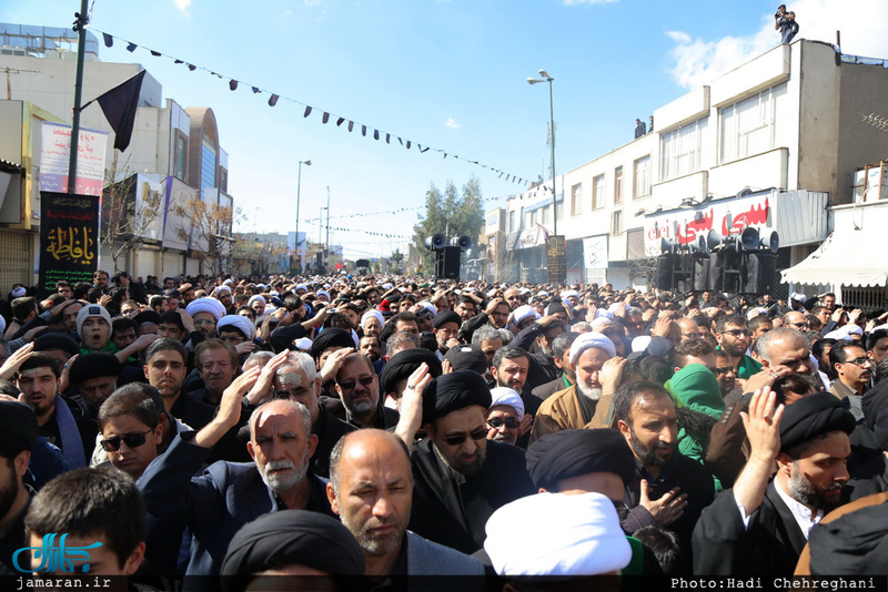 عزاداری آیت الله العظمی وحید خراسانی در سالروز شهادت حضرت فاطمه(س) 
