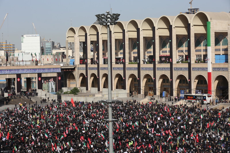 مراسم وداع رهبر شهید در مصلی امام خمینی