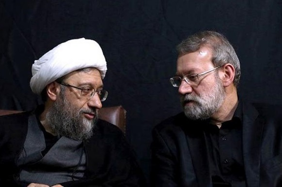 گریه آیت‌الله آملی لاریجانی هنگام نام بردن از برادر شهیدش علی لاریجانی + فیلم
