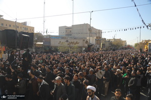 دسته عزاداری روز شهادت حضرت زهرا (س) با حضور آیت الله العظمی وحید خراسانی