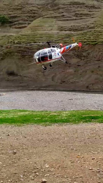 نجات مادر باردار با پرواز بالگرد اورژانس‌هوایی الیگودرز