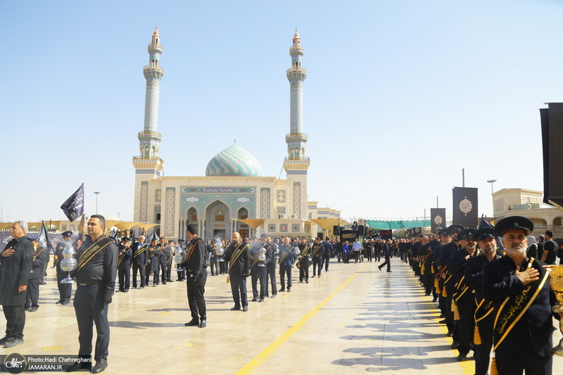 دسته عزاداری خادمین حرم حضرت معصومه (س) در روز شهادت امام رضا (ع)