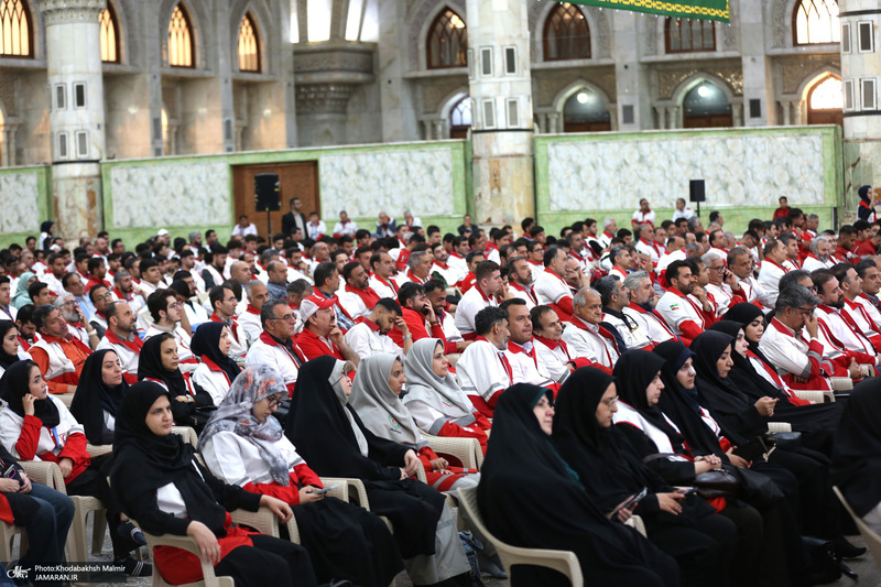 دیدار امدادگران هلال احمر با سید حسن خمینی