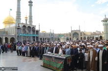 مراسم تشییع و خاکسپاری آیت الله نورالله شاه آبادی(ره) در قم 