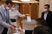 تصاویری از مشارکت بشار اسد و همسرش در انتخابات پارلمانی