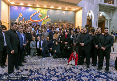 تجدید میثاق جمعی از قهرمانان ،پهلوانان و هنرمندان پیشکسوت با آرمان های حضرت امام(س)