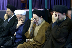 مراسم چهلمین روز در گذشت  آیت الله صانعی در حسینیه جماران  2
