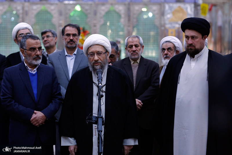 تجدید میثاق رئیس قوه قضائیه و مسئولان عالی قضایی با آرمان‌های امام خمینی(س)