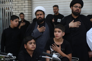 دسته عزاداری شهادت امام عسکری (ع) با حضور آیت‌الله العظمی وحید خراسانی