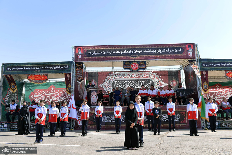بدرقه 22 هزار امدادگر هلال احمر از جوار حرم امام خمینی (س)