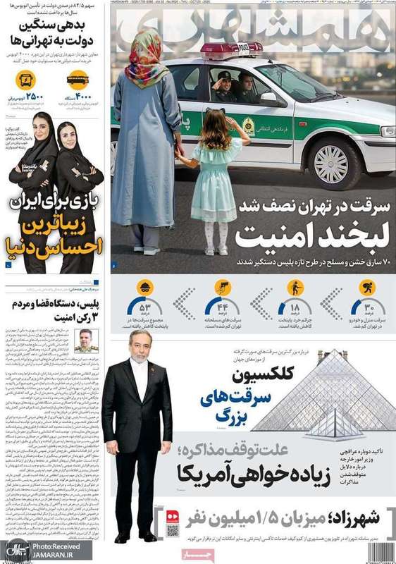 گزيده روزنامه های 1 آبان 1404