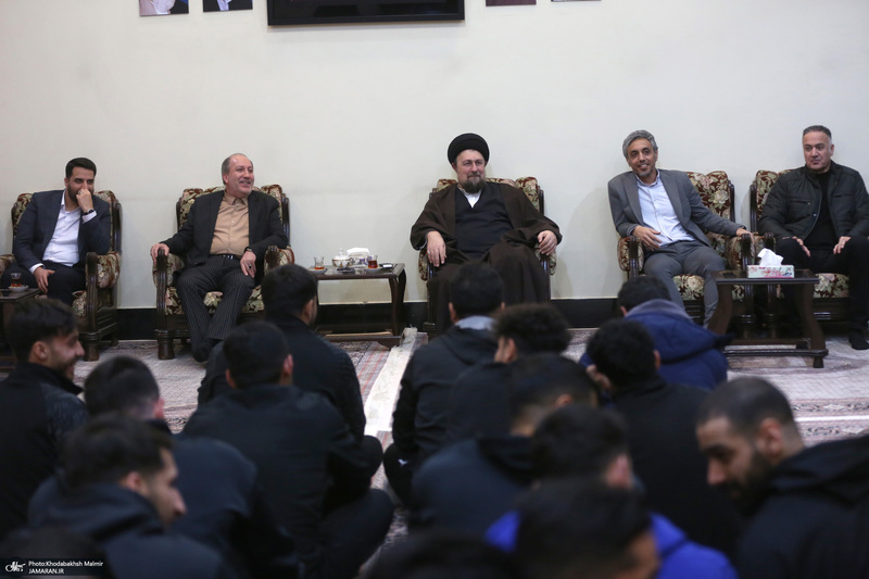 دیدار مدیرعامل و بازیکنان باشگاه فرهنگی ورزشی پیکان با سید حسن خمینی