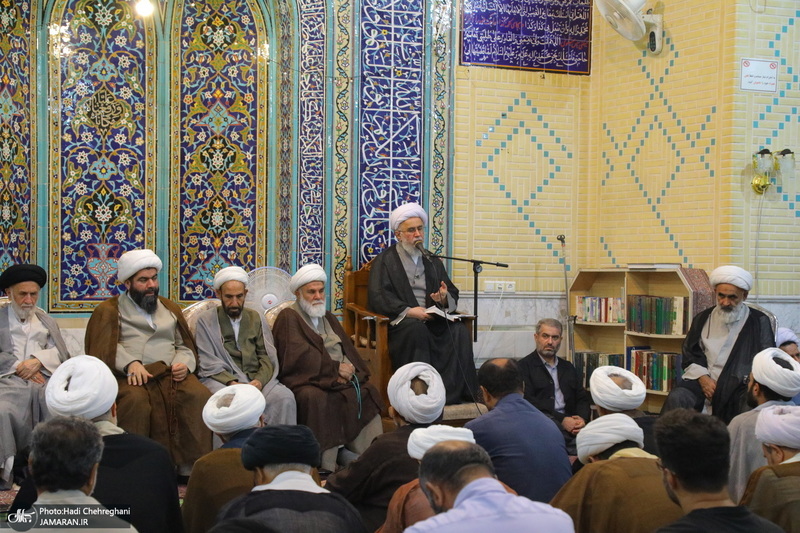 مراسم ترحیم آیت الله العظمی محفوظی (ره) در مسجد رفعت قم