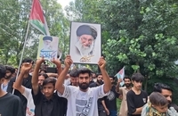 راهپیمایی در حمایت از رهبر انقلاب در کشمیر ھند  (4)