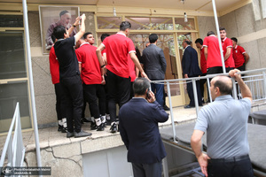 دیدار اعضای تیم ملی فوتبال نوجوانان ایران با سید حسن خمینی