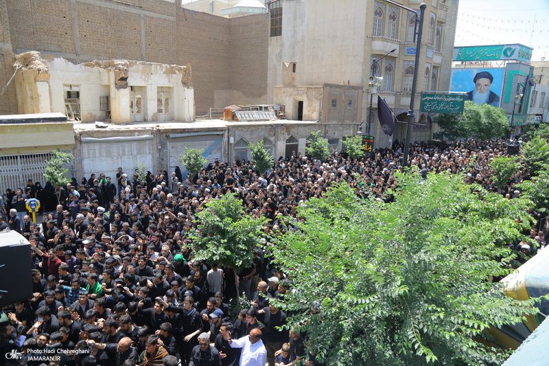 دسته عزاداری روز شهادت امام صادق (ع) با حضور آیت الله العظمی وحید خراسانی