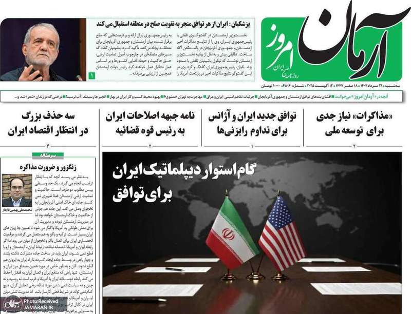 گزیده روزنامه های 21 مرداد 1404