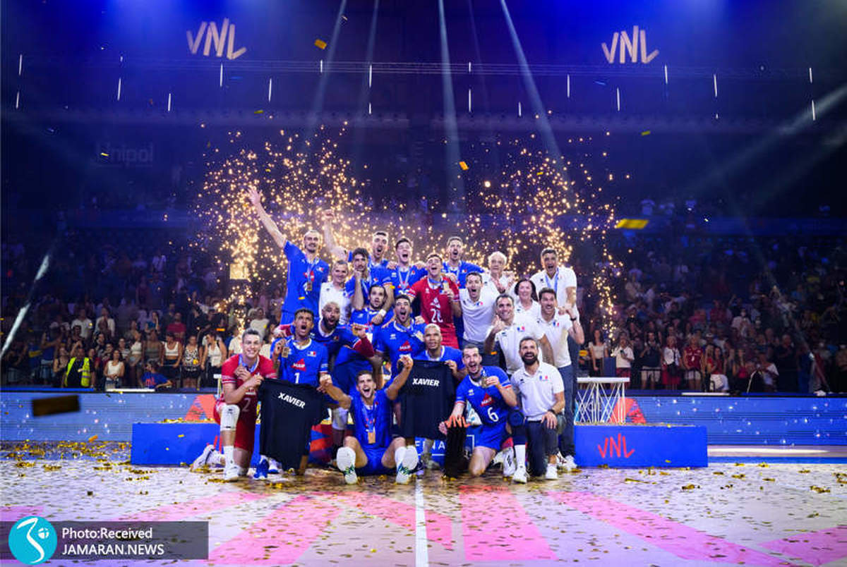 ویدیوl جام قهرمانی لیگ ملت‌های والیبال بر دستان فرانسوی ها