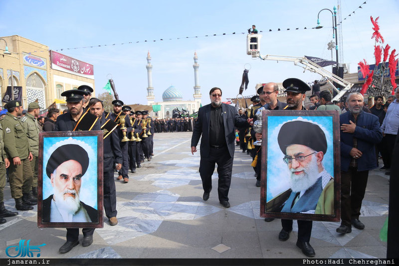 دسته عزاداری خادمان حرم حضرت معصومه ( س) در روز شهادت امام رضا (ع)