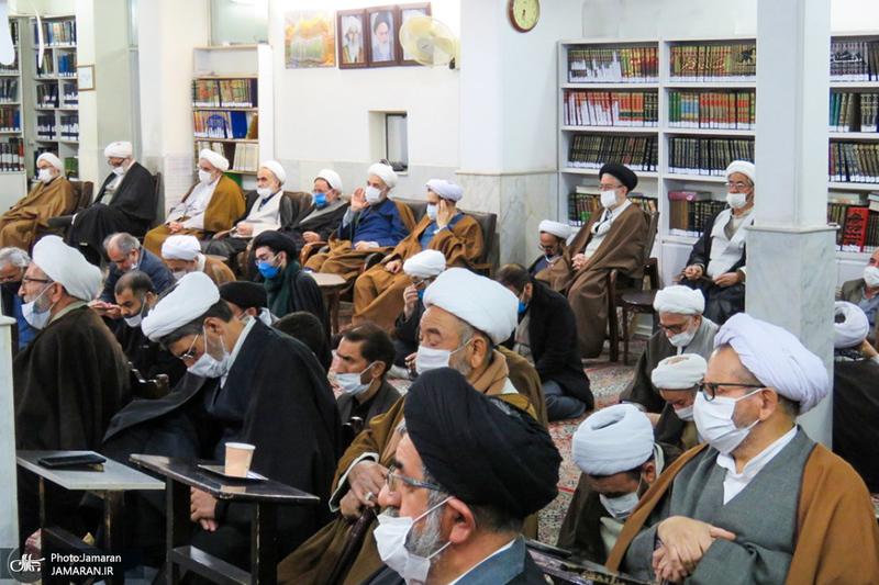 مراسم عزاداری و سوگواری ایام فاطمیه در دفتر آیت الله العظمی صانعی (ره)