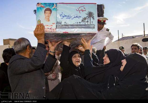 استقبال از پیکر مطهر پنج شهید دفاع مقدس در شیراز