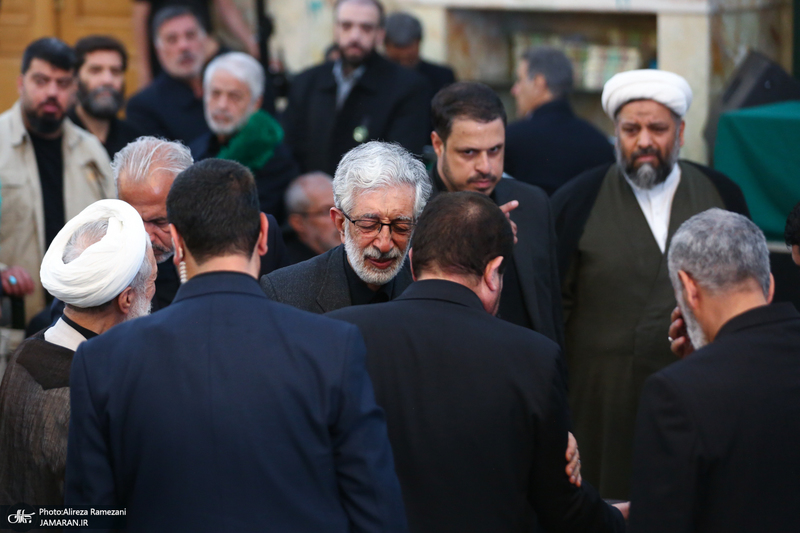 مراسم خاکسپاری شهید حسین امیرعبداللهیان در حرم حضرت عبدالعظیم حسنی (ع)