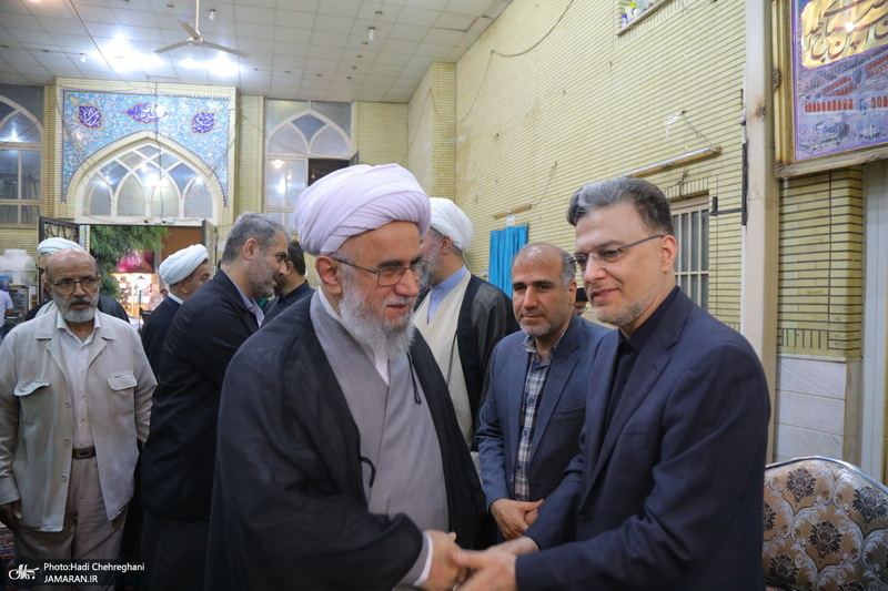 مراسم ترحیم آیت الله العظمی محفوظی (ره) در مسجد رفعت قم