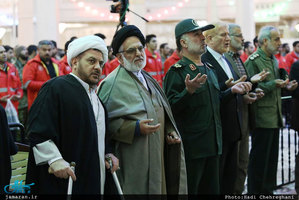 مراسم یوم الله 12 بهمن در بیت امام در قم 