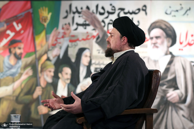 پشت صحنه برنامه تلویزیونی «صف اول» با حضور سید حسن خمینی