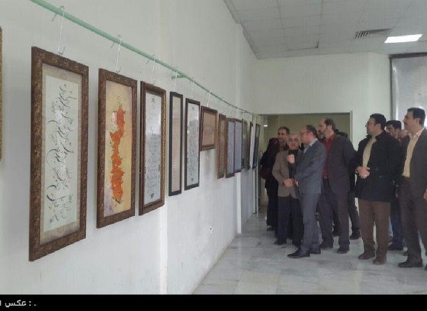 نمایشگاه مشترک خوشنویسی و نقاشی در کنگاور گشایش یافت