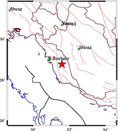 زمین لرزه ای به بزرگی 4.4 ریشتر بوشکان بوشهر را لرزاند