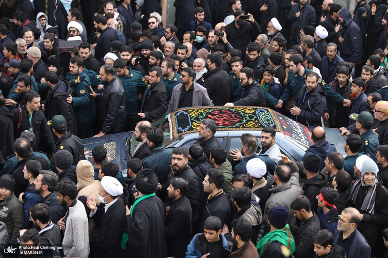 دسته عزاداری روز شهادت حضرت زهرا (س) با حضور آیت الله العظمی وحید خراسانی