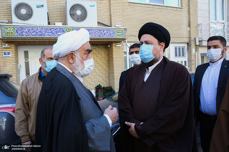 مراسم تشییع همسر آیت الله ری شهری با حضور سید حسن خمینی