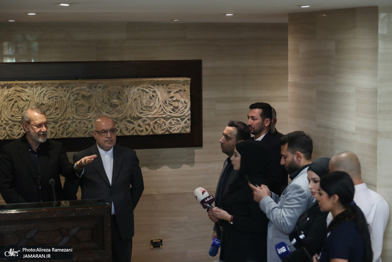 نشست خبری علی لاریجانی در بیروت