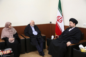 دیدار دکتر ظریف  معاون راهبردی رئیس جمهور و جمعی از مدیران با سید حسن خمینی