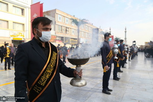 عزاداری خادمین حرم کریمه اهل بیت در روز شهادت امام رضا(ع)