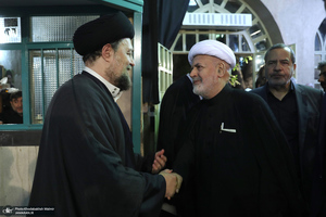مراسم بزرگداشت همسر آیت الله موسوی بجنوردی (ره) در حسینیه شماره یک جماران-1