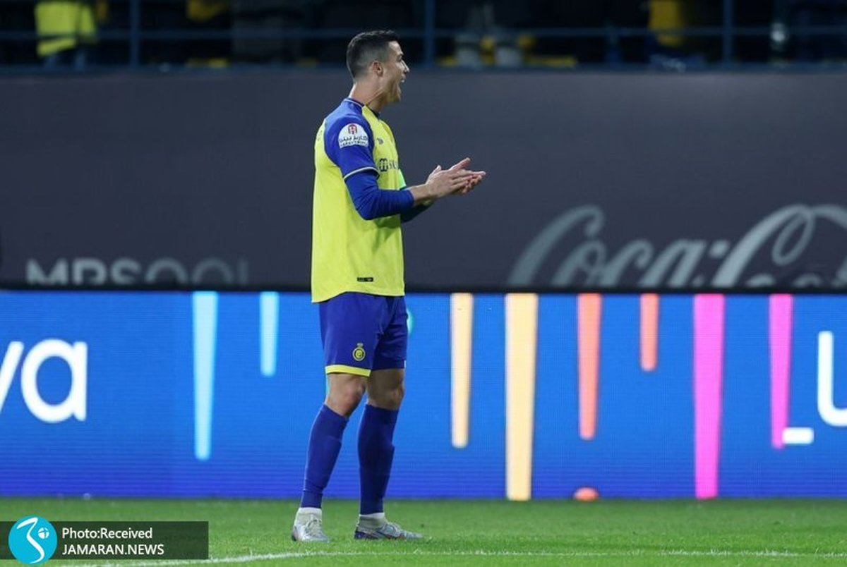 عکس| واکنش رونالدو به اولین بازی در النصر 