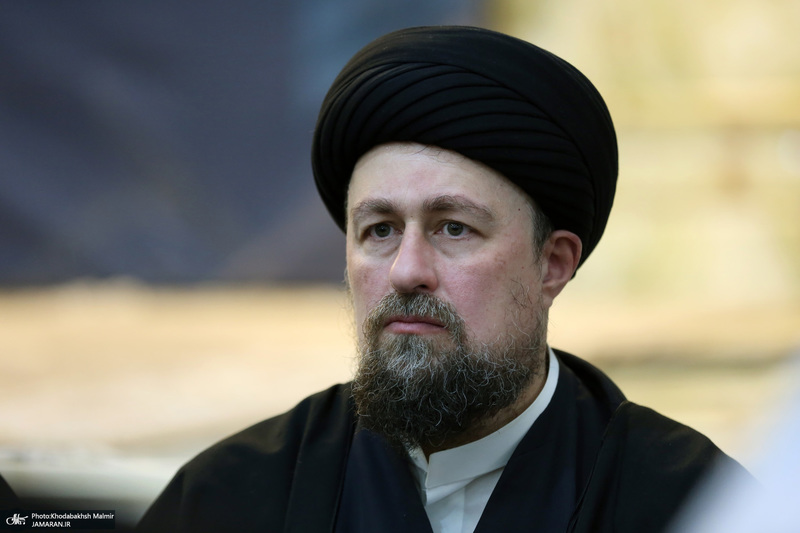 مراسم بیست‌و‌نهمین سالگرد ارتحال حاج سید احمد خمینی و بزرگداشت آیت‌الله بجنوردی در حرم امام