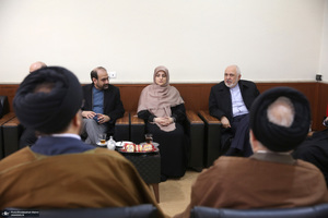 دیدار دکتر ظریف  معاون راهبردی رئیس جمهور و جمعی از مدیران با سید حسن خمینی