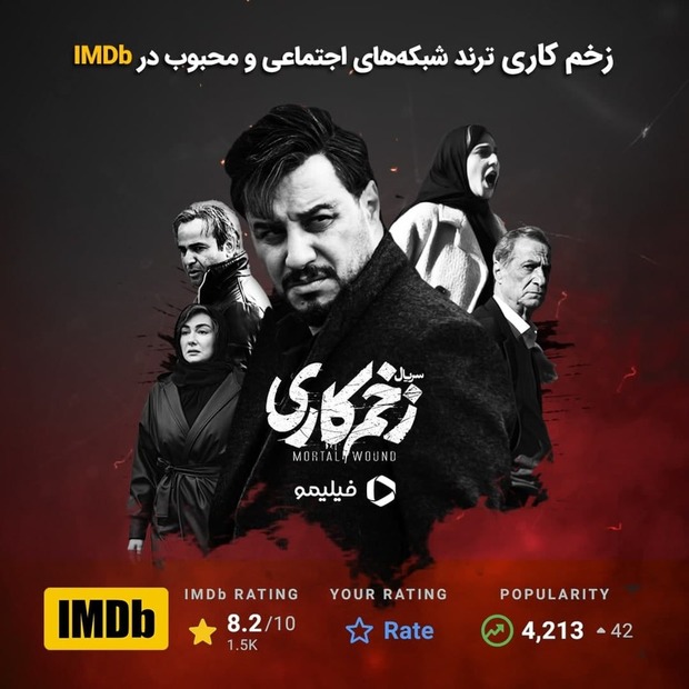 زخم کاری ترند شبکه‌های اجتماعی و محبوب در IMDB