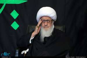 پیاده روی آیت الله العظمی وحید خراسانی به سمت حرم حضرت معصومه(س)