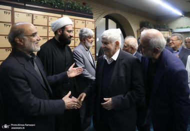 مراسم گرامیداشت شهید علی لاریجانی در مسجد بلال صدا و سیما