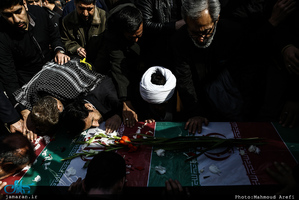 مراسم تشییع و خاکسپاری پیکر مطهر شهید گمنام در حوزه علمیه معیر 