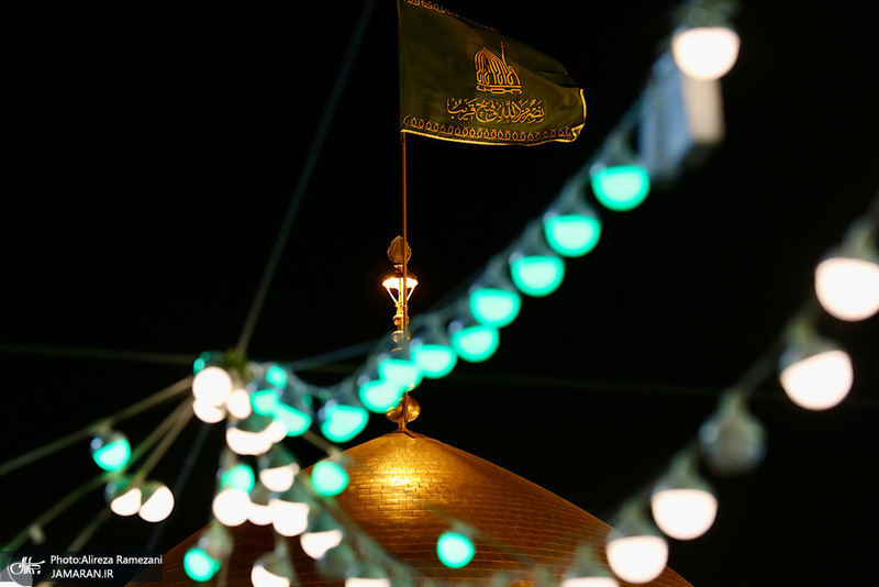 حال و‌هوای حرم مطهر رضوی در شب ولادت امام رضا (ع)