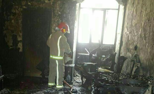 آتش سوزی واحد مسکونی در تهران 2 مصدوم برجا گذاشت