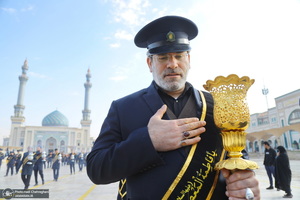 مراسم عزاداری خادمان حرم حضرت معصومه (س) در روز شهادت امام موسی کاظم (ع)‎