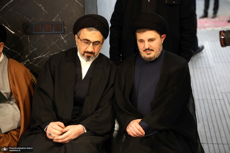 حضور سید حسن خمینی در منزل آیت الله امام جمارانی
