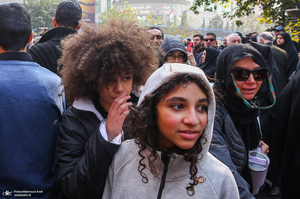 مراسم تشییع پیکرهای مطهر 100 شهید گمنام در تهران-5