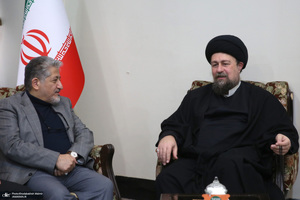 دیدار رئیس دانشگاه آزاد اسلامی و جمعی از معاونین با سید حسن خمینی